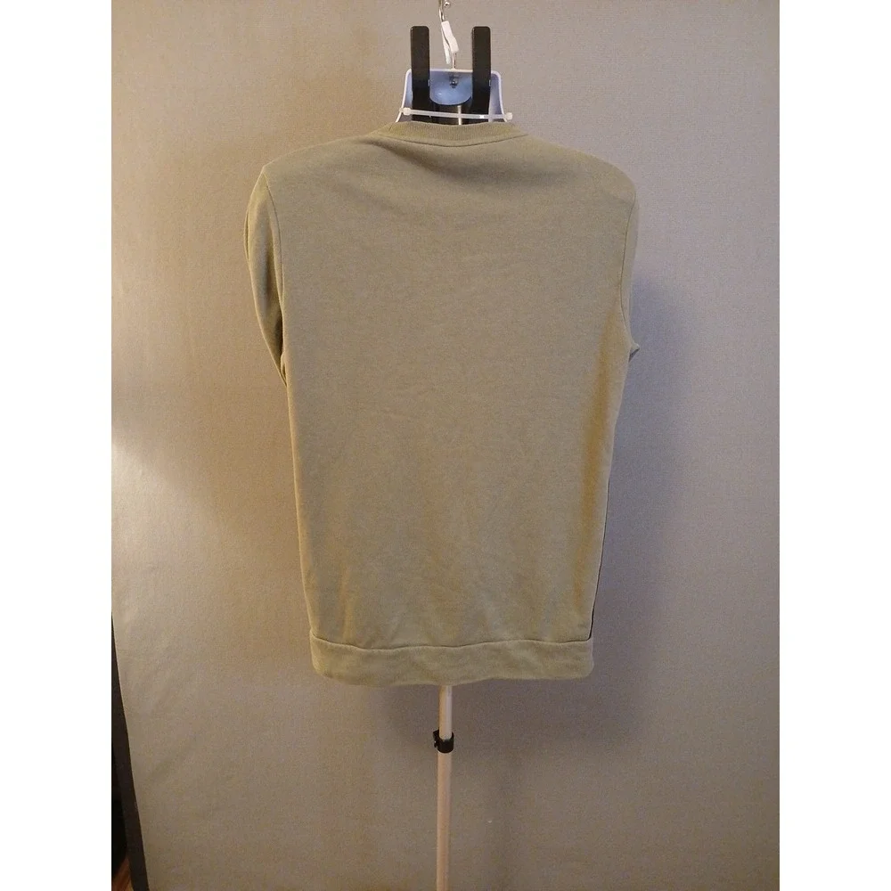 Adidas Sweatshirt Mens Medium Green Primegreen Crewneck Pullover Three‎ Stripes